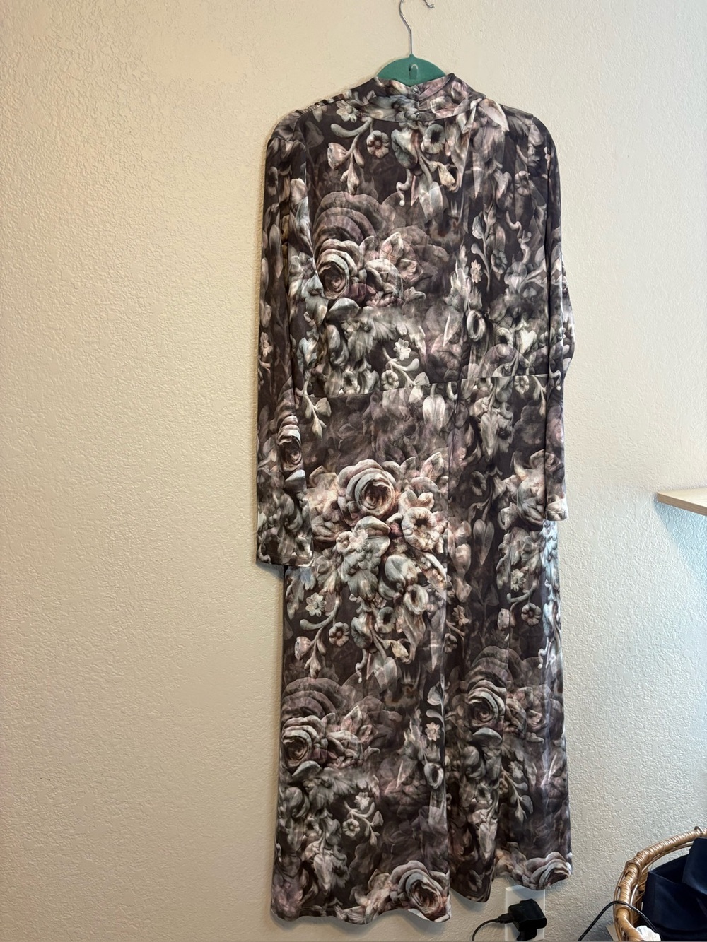 Soft Surroundings Naima Dress Floral Moody Dark Academia Maxi Dress XL - Picture 3 of 16